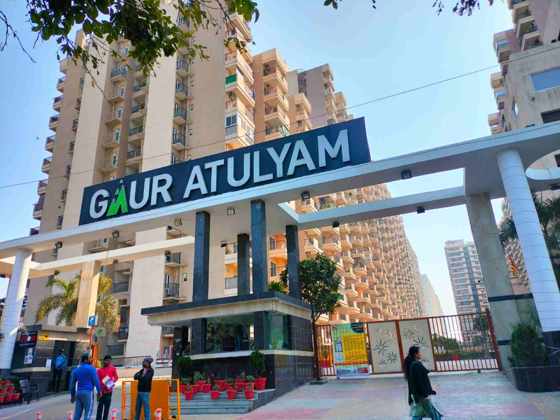 955 sqft 2BHK apartment in Gaur Atulyam, OMICRON-I, Greater Noida with premium amenities.